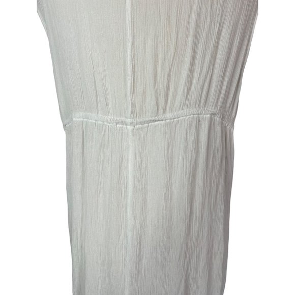 Kona Soul Swim Cover-up Large White Midi Slits V neck Elastic Waist - Picture 10 of 13